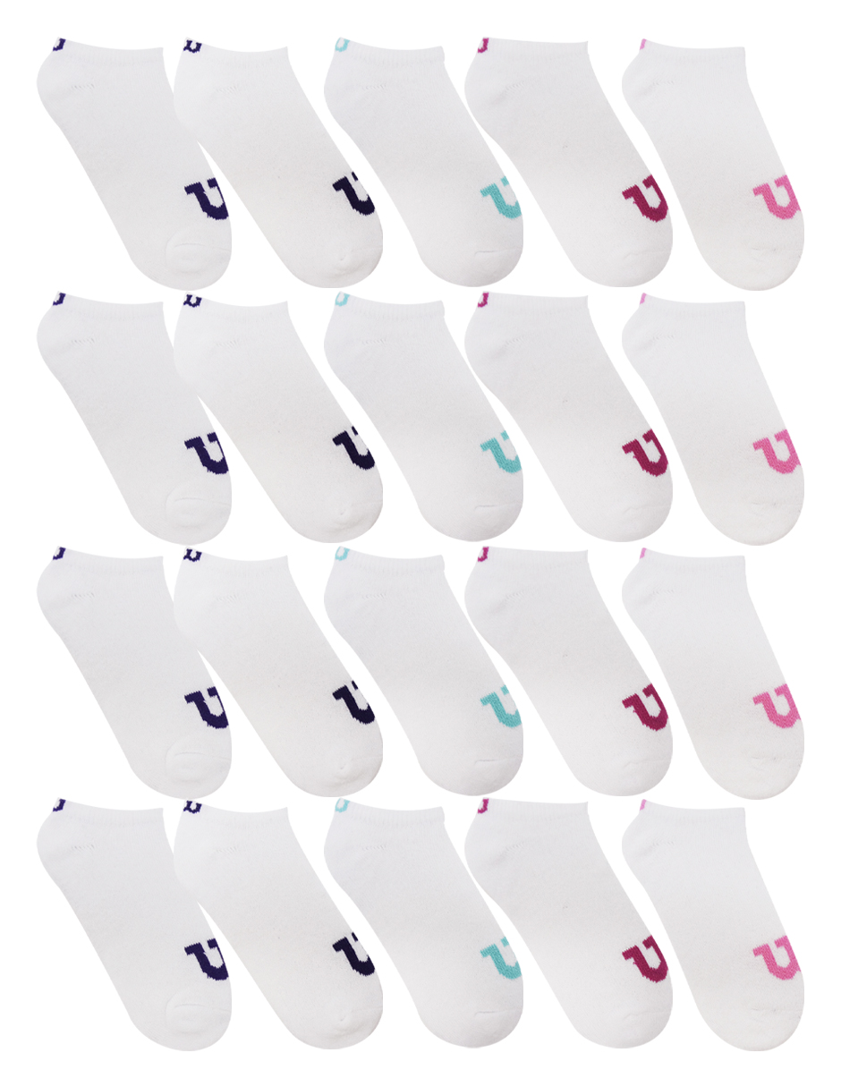 Foto 2 | Paquete Calcetines Tin para Dama Wilson con Felpa 20 Pares color Blanco W de Colores Unitalla