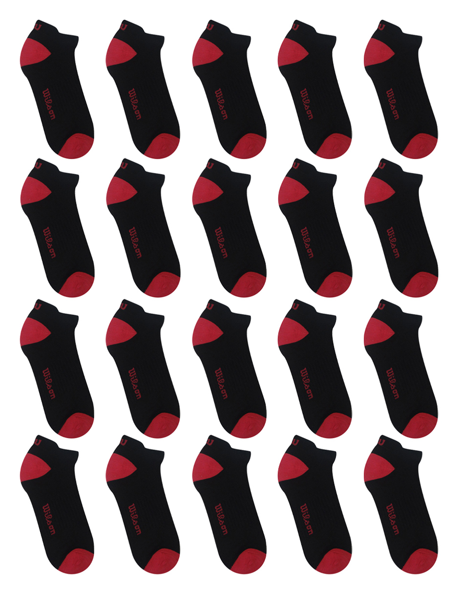 Foto 2 | Paquete Calcetines Tin para Dama Wilson 20 Pares Sin Felpa color Negro Punta Talon Unitalla