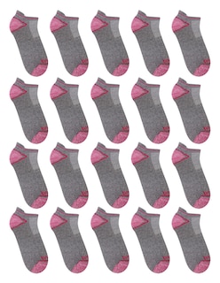 Foto 2 | Paquete de Calcetines Tin para Dama Wilson con Felpa 20 Pares Jaspe Punta Talón Bicolor Rosa Unitalla