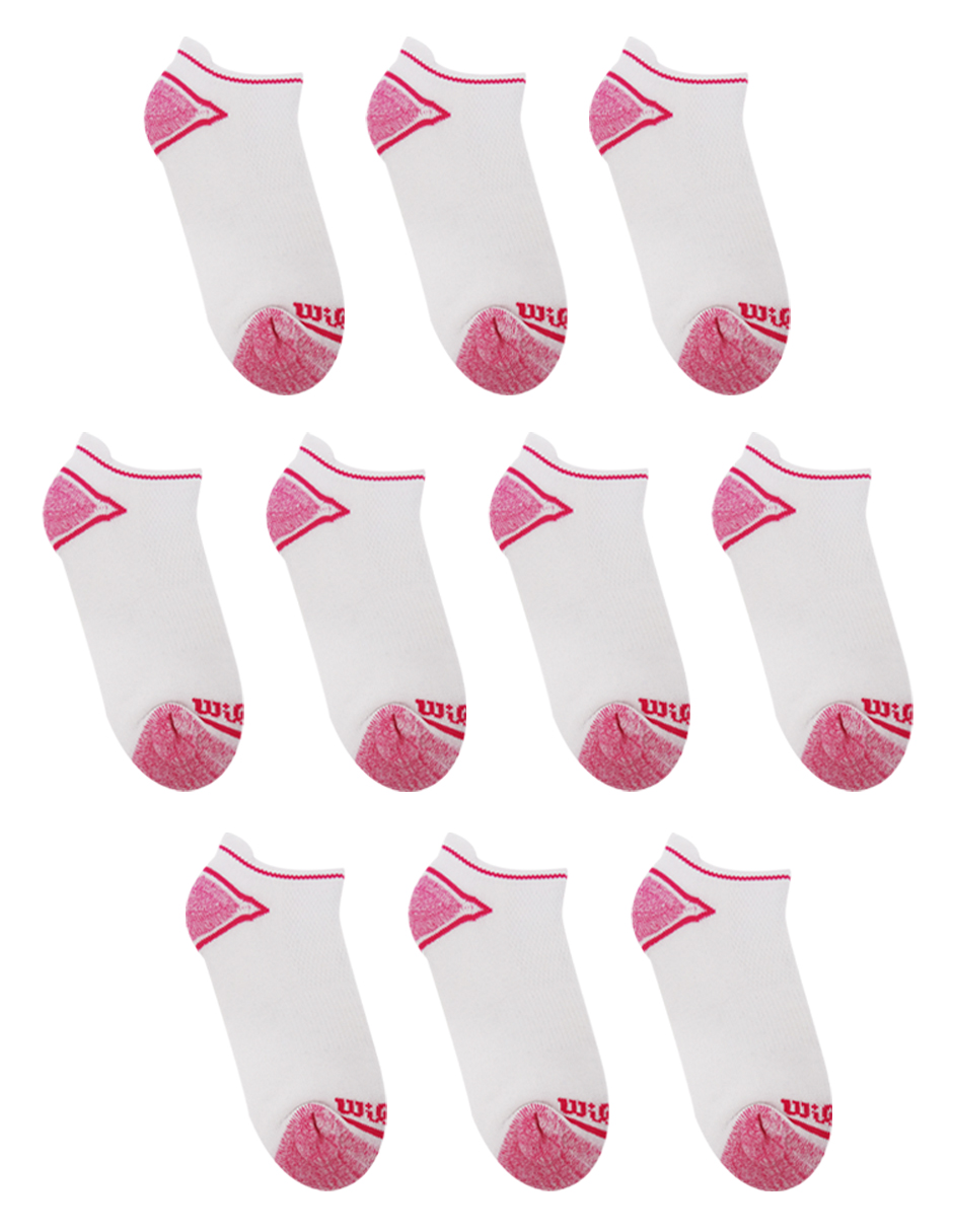 Foto 3 pulgar | Paquete Tin para Dama Wilson Con Con Felpa 10 Pares  Blanco Punta Talón Bicolor Unitalla
