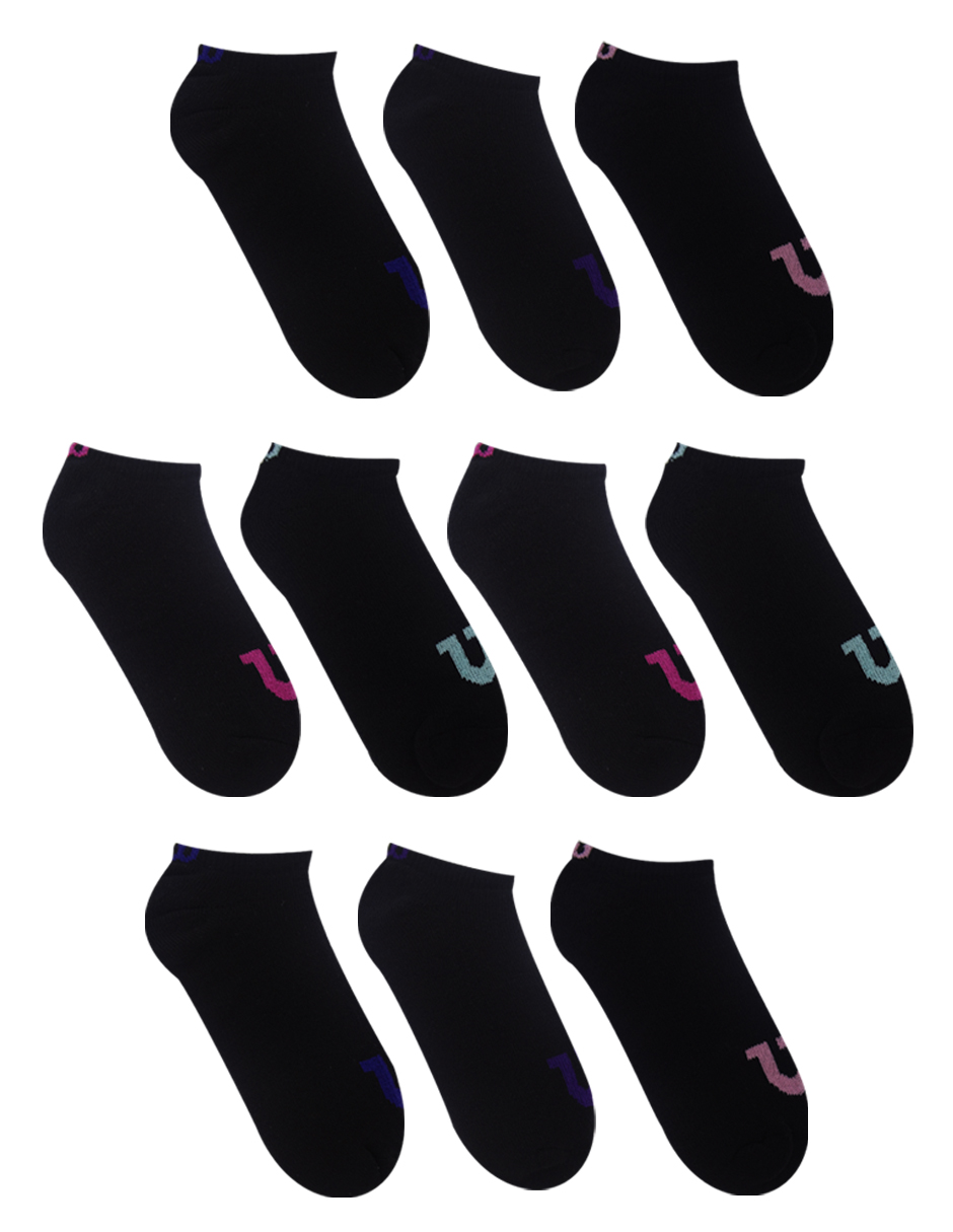 Foto 3 pulgar | Paquete de Calcetines Tin Dama Wilson con Felpa 10 Pares Negro W de Colores Unitalla