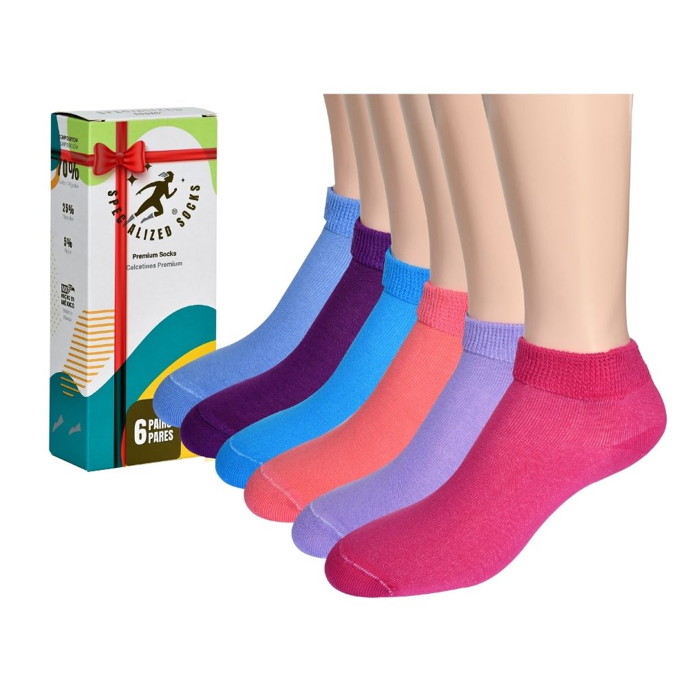 Foto 2 pulgar | Tines Specialized Socks colores Neón 6 pares para Mujer