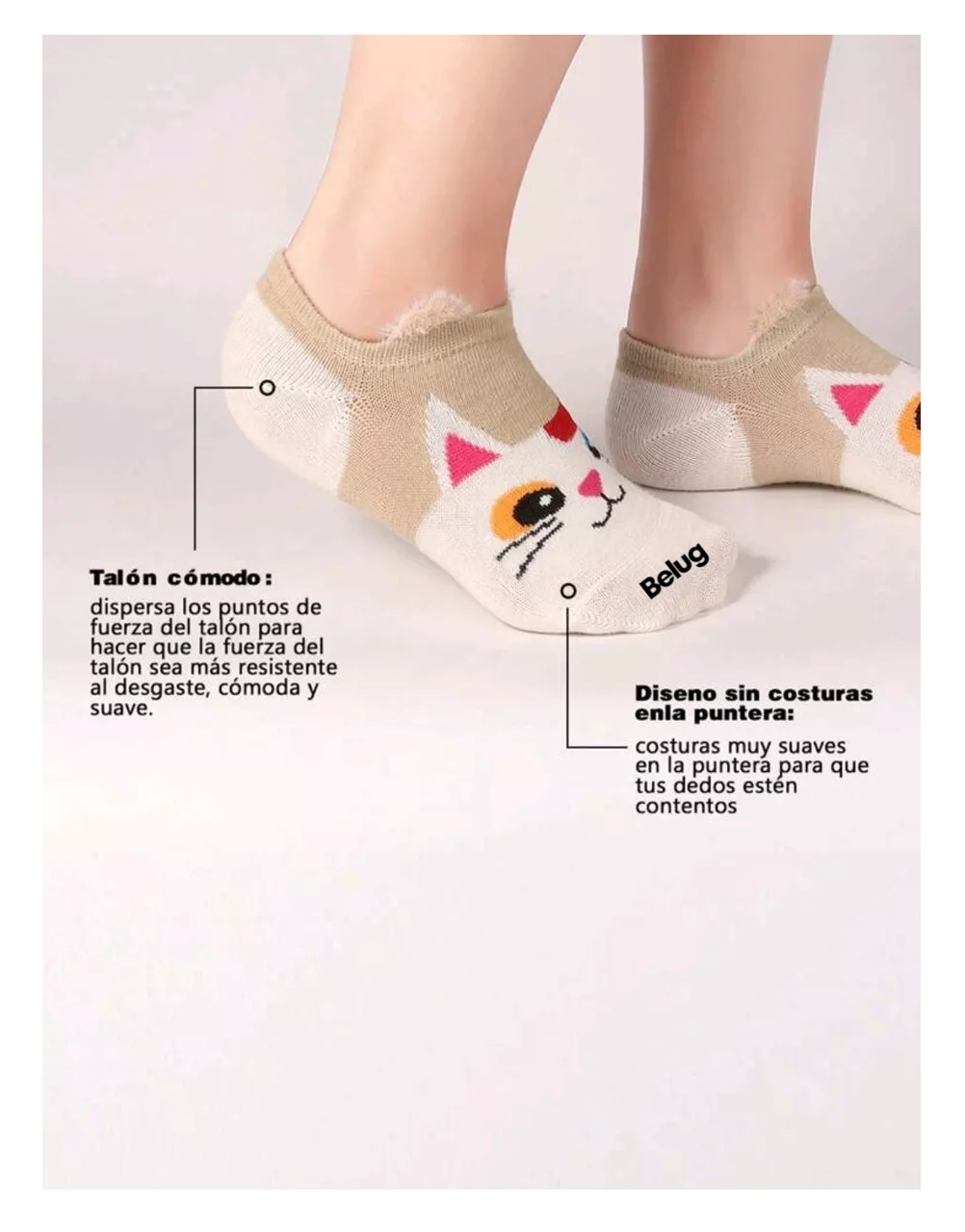 Foto 2 | Tin Protector Belug De Orejitas Para Dama 12 Pares Unitalla