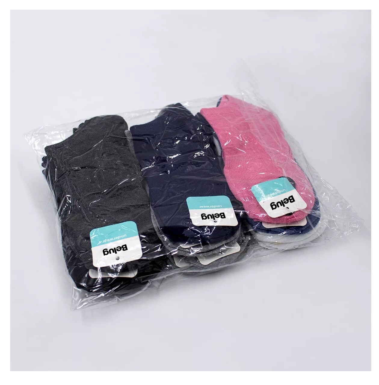 Foto 5 | Paquete 12 Pares Tin Invisible Dama, Belug No Sobresale Del Teni Colores