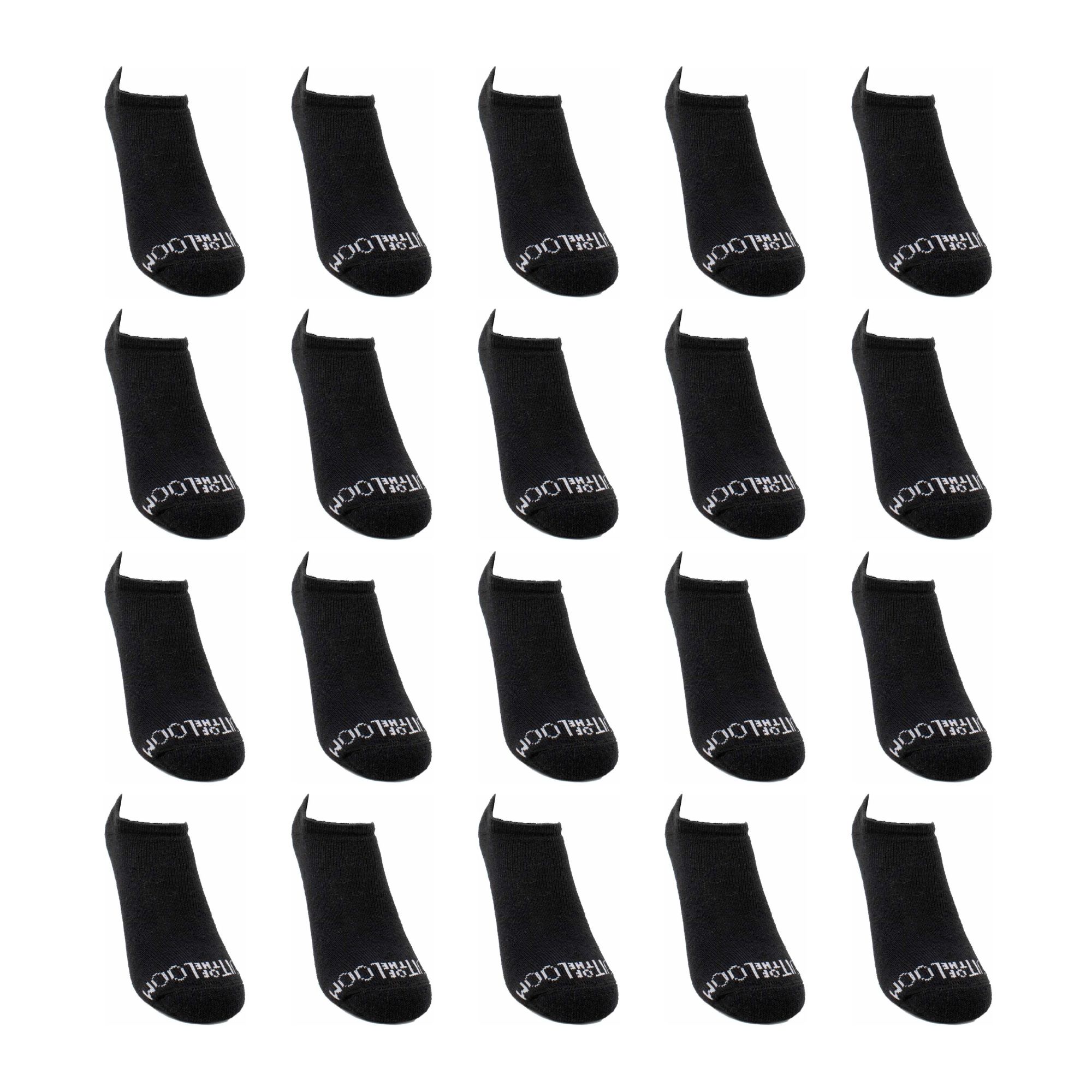 Foto 3 pulgar | 20 Pares Tin Para Mujer, Fruit Of The Loom, Color Negro Liso