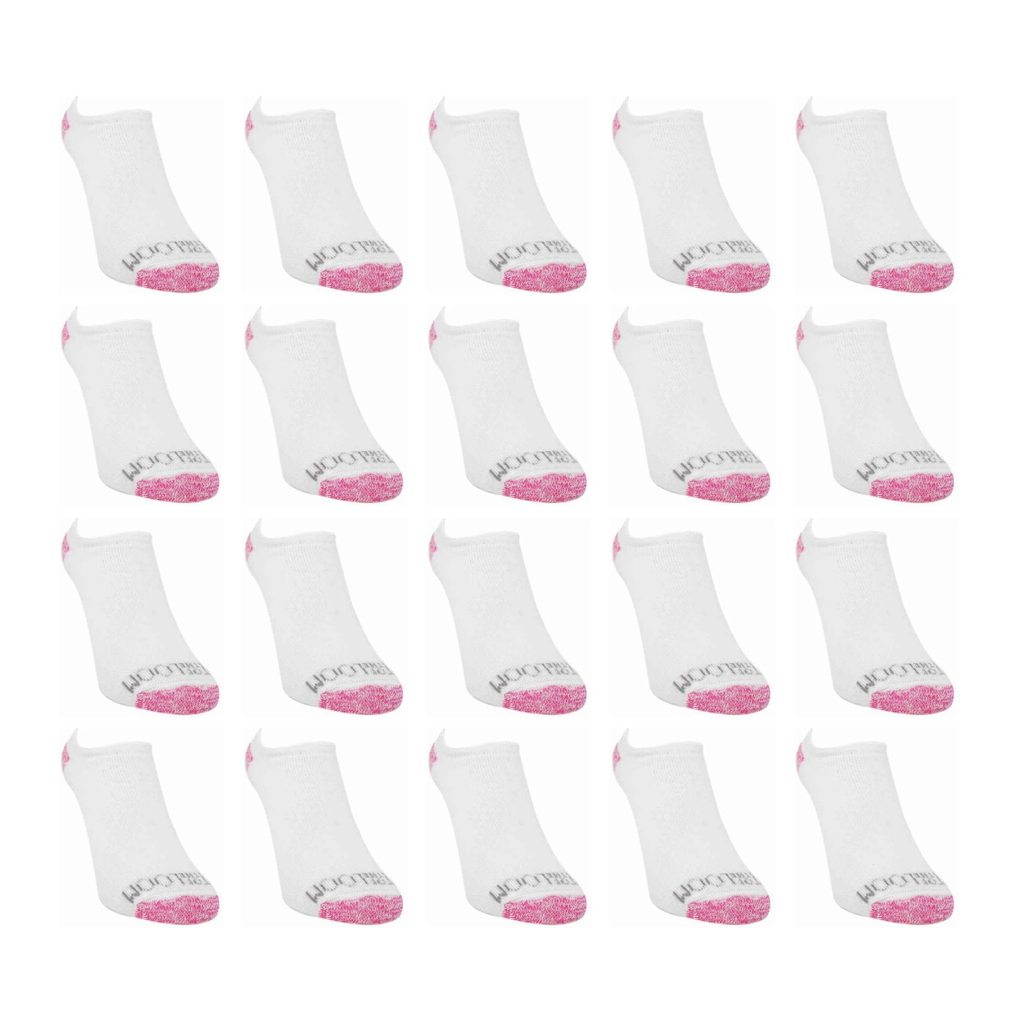 Foto 3 pulgar | 20 Pares Tin Para Mujer, Fruit Of The Loom, Color Blanco Con Rosa