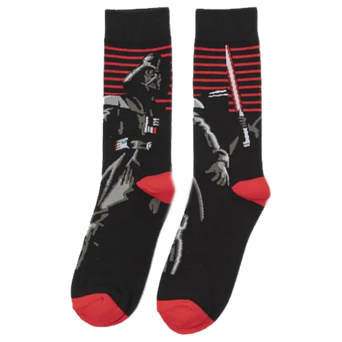 Foto 4 pulgar | Calcetas De Tubo Medio Darth Vader Ventdepot Mxckw-002 2 Piezas Multicor