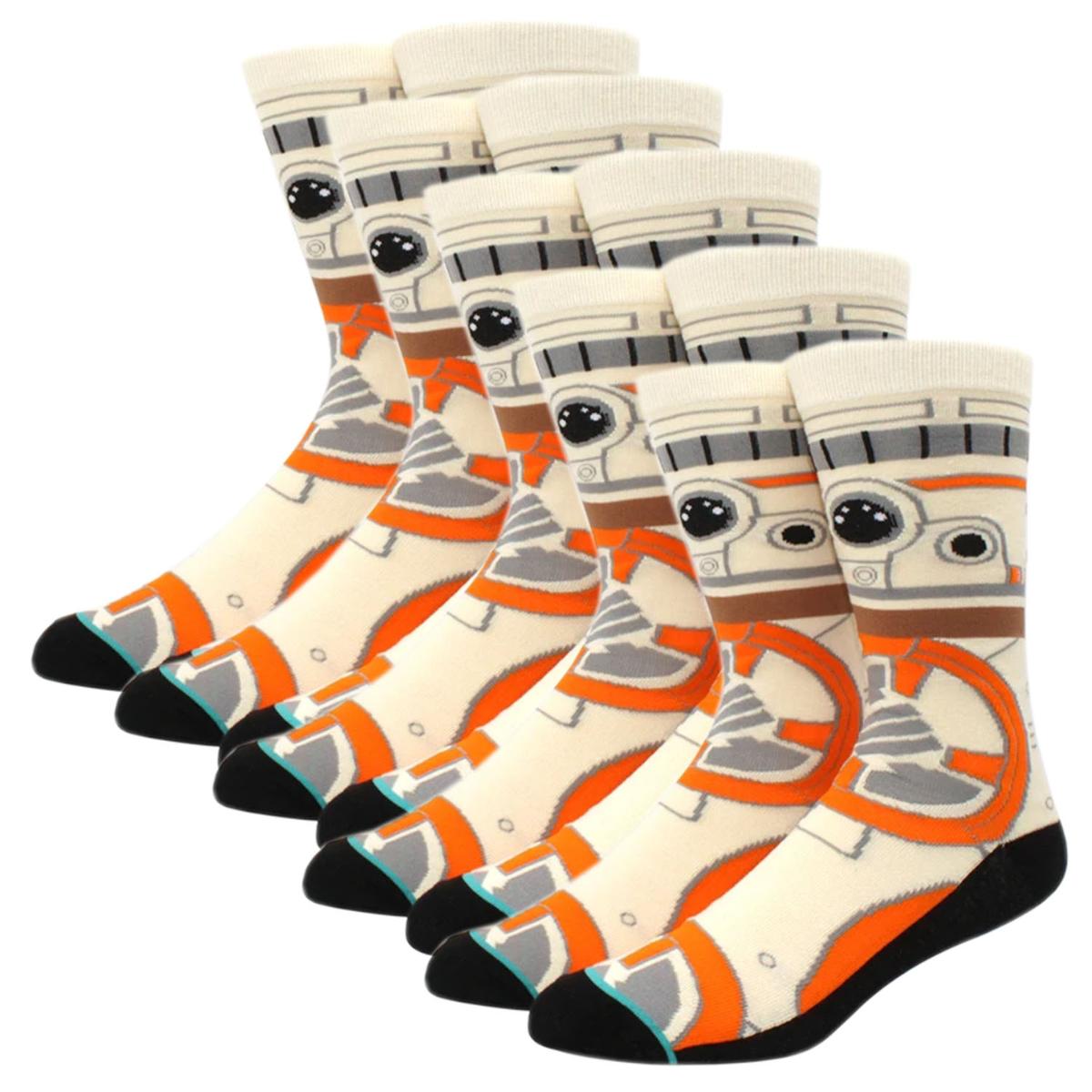 Ropa De Calcetas De Personajes Bb-8 Ventdepot Mxwra-005 5 Piezas
