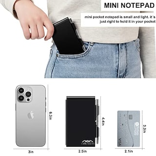 Foto 4 | Venta Internacional-Cuaderno Amassan color Negro con Bolígrafo