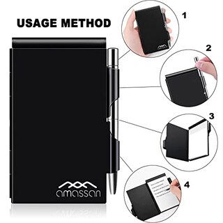 Foto 5 | Venta Internacional-Cuaderno Amassan color Negro con Bolígrafo