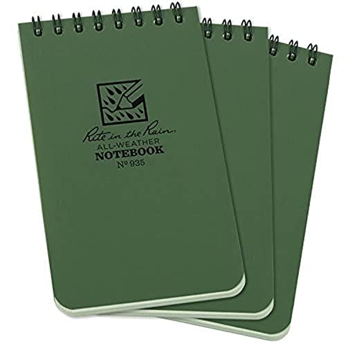 Venta Internacional- Cuaderno Rite In The Rain Resistente A La Intemperie 3'' X 5'' Cubierta Verde