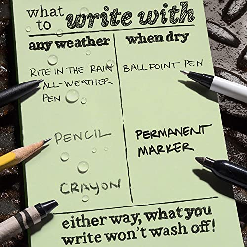 Foto 5 | Venta Internacional- Cuaderno Rite In The Rain Resistente A La Intemperie 3'' X 5'' Cubierta Verde