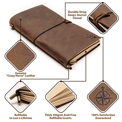 Foto 4 pulgar | Venta Internacional- Cuaderno de Piel Wanderings