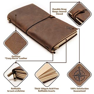 Foto 3 | Venta Internacional- Cuaderno de Piel Wanderings