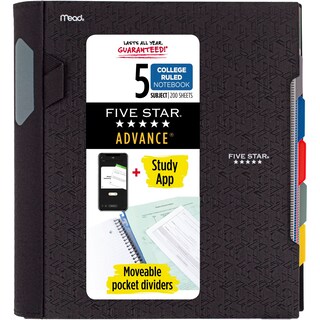 Foto 1 | Cuaderno Five Star 5 Subject Con Aplicación De Estudio Reglado Por La Universidad - Venta Internacional.