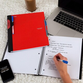 Foto 2 | Cuaderno Five Star, 5 Asignaturas, Con Líneas Universitarias, 200 Hojas, Color Rojo - Venta Internacional.