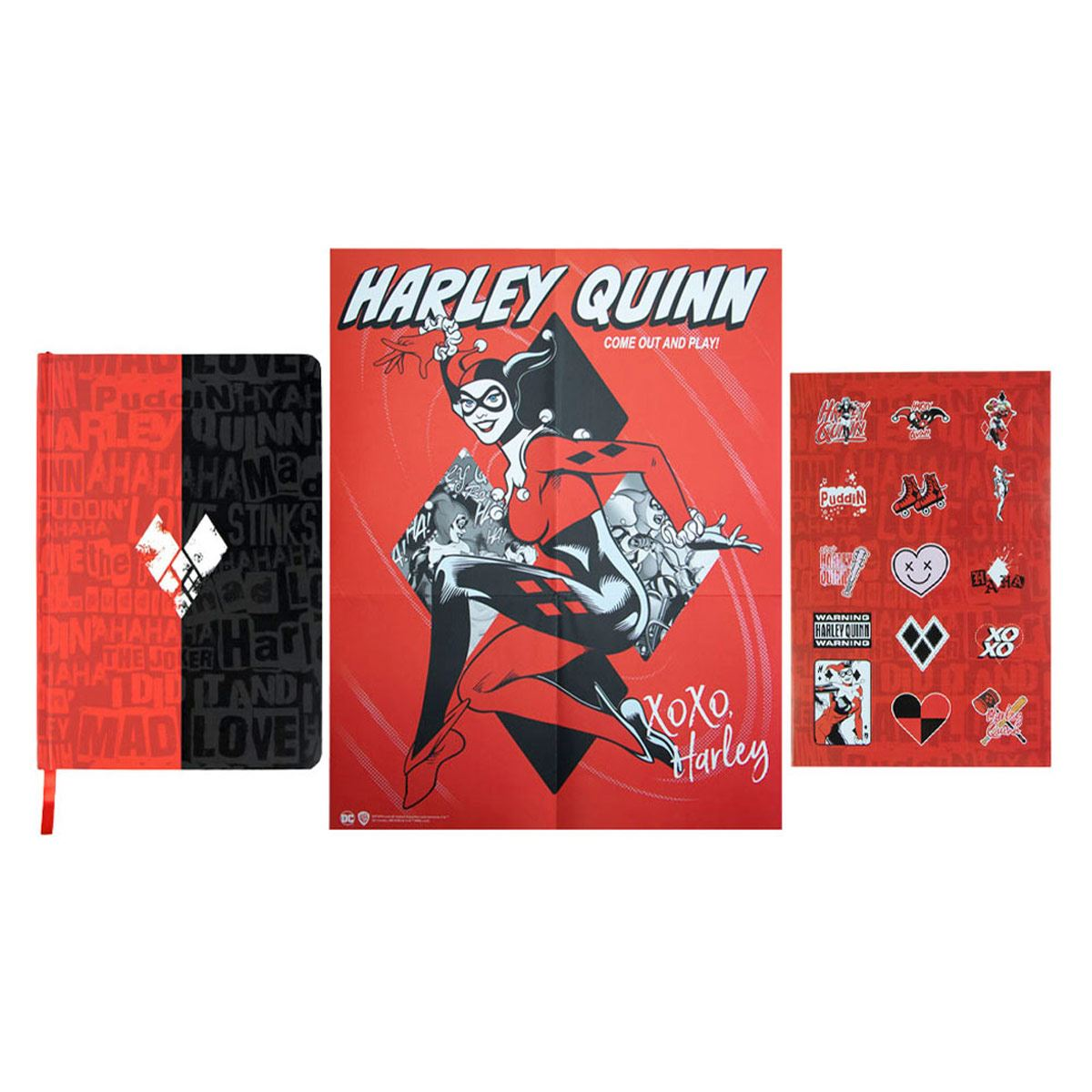 Foto 3 pulgar | Libreta Harley Quinn,  Incluye Poster Y Stickers