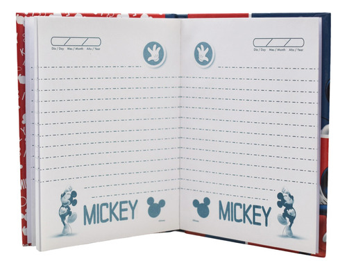Foto 3 pulgar | Diario Mickey Mouse Modelo #1 50 Hojas Pasta Dura Bestway
