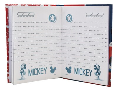 Foto 2 | Diario Mickey Mouse Modelo #1 50 Hojas Pasta Dura Bestway
