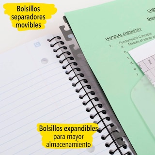 Foto 2 | Cuaderno Five Star Advance 5 Asignaturas Con Rayas Universitarias 200 Hojas - Venta Internacional.