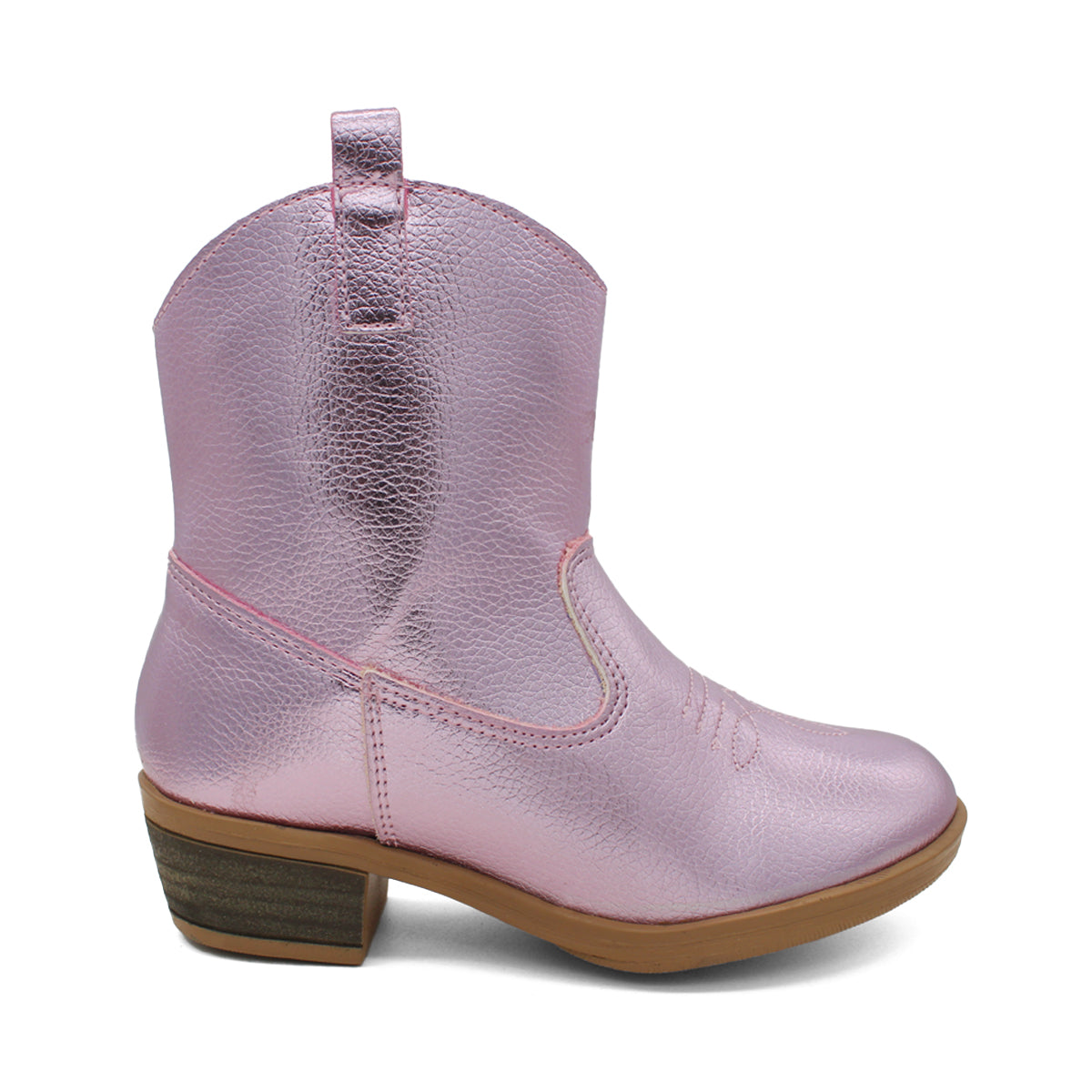 Foto 3 pulgar | Botas Tipo Western Rbcollection Exterior Sintético Color Rosa Plateado Para Niña