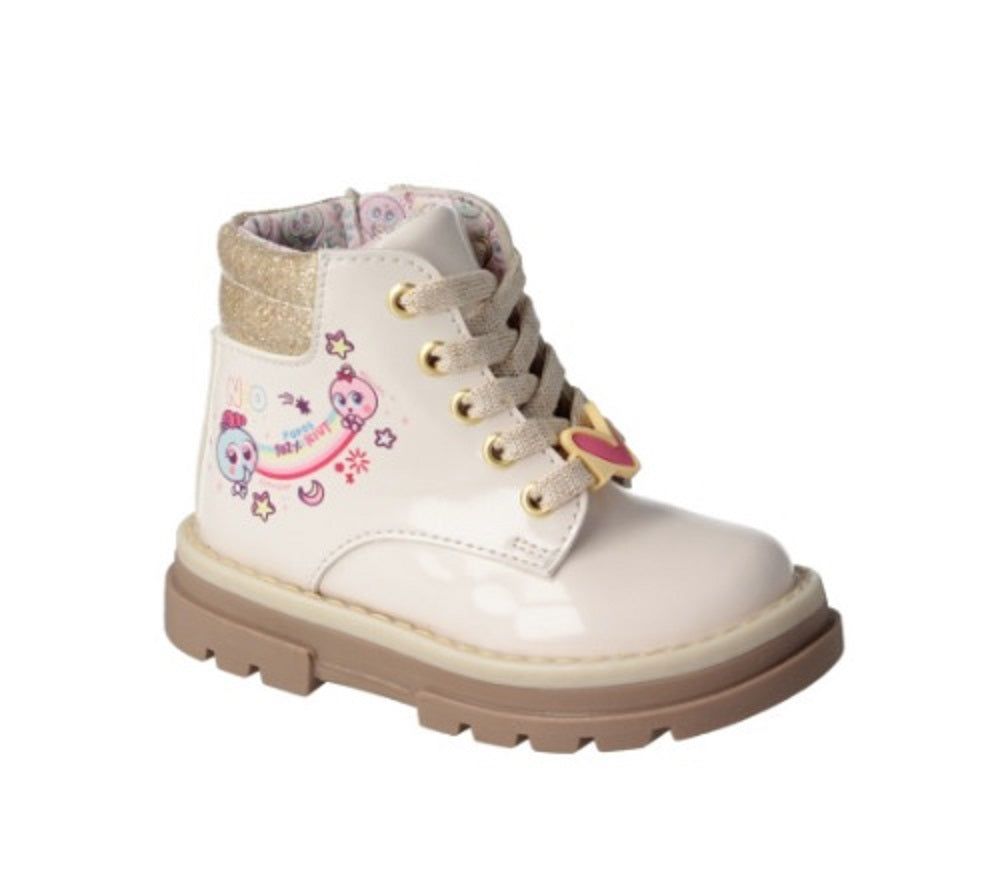 Botas para Niña Distroller Charol color Hueso