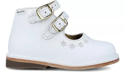 Zapatos Correctivos Botas Piel Zapakids Blancos para Niña