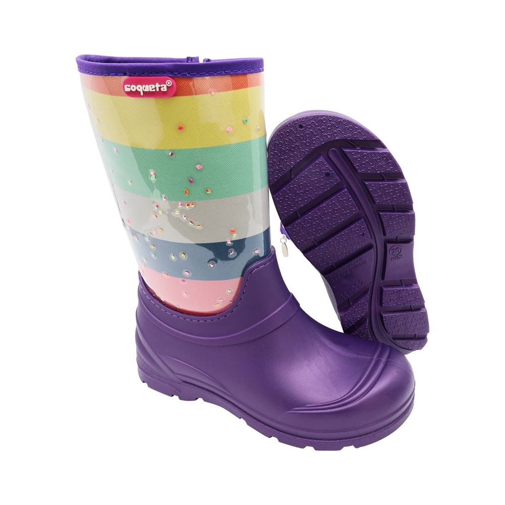 Foto 5 | Botas de Lluvia Coqueta 342201-u Moradas para Niña