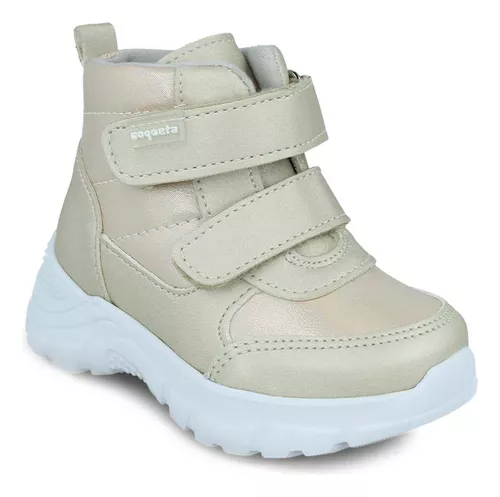 Foto 3 pulgar | Bota Coqueta 93801 S Casual Sintético Oro Niña