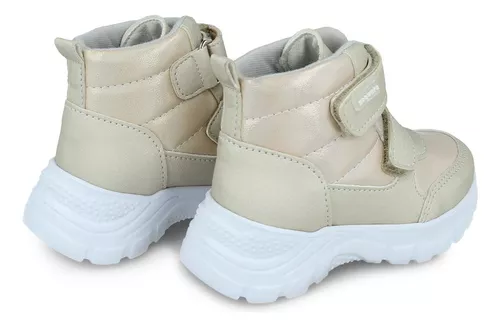 Foto 5 pulgar | Bota Coqueta 93801 S Casual Sintético Oro Niña