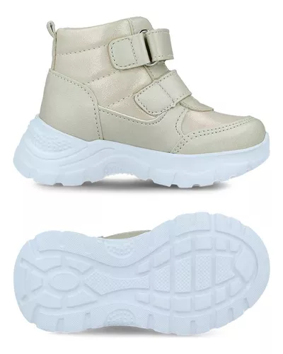 Foto 6 pulgar | Bota Coqueta 93801 S Casual Sintético Oro Niña