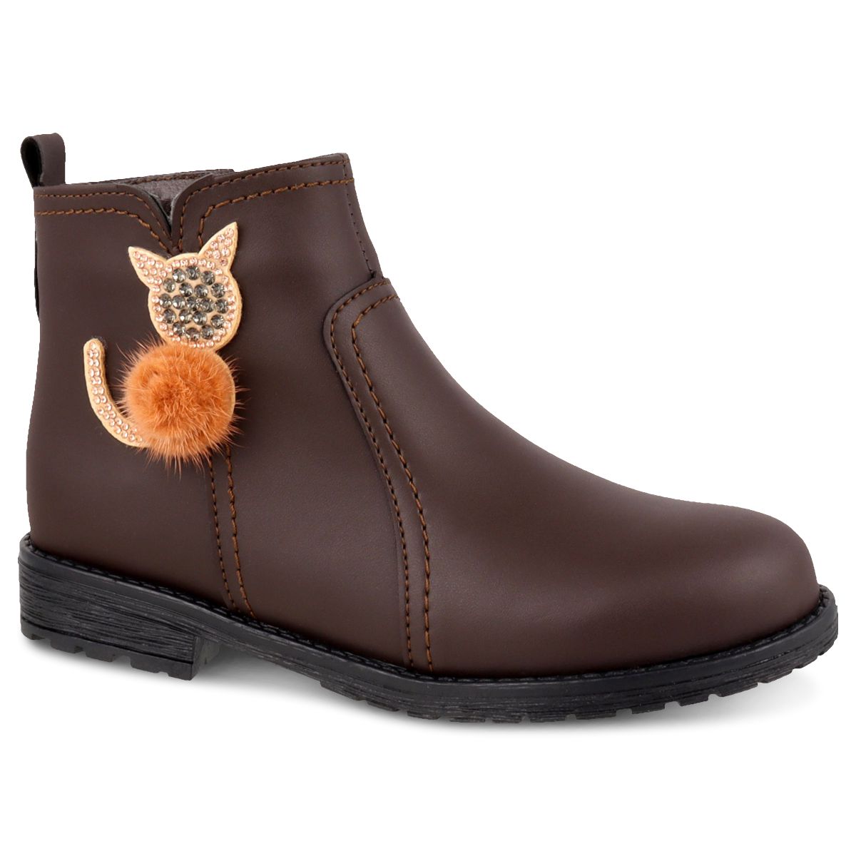 Bota Dominiq 1438 Color Café Para Niña