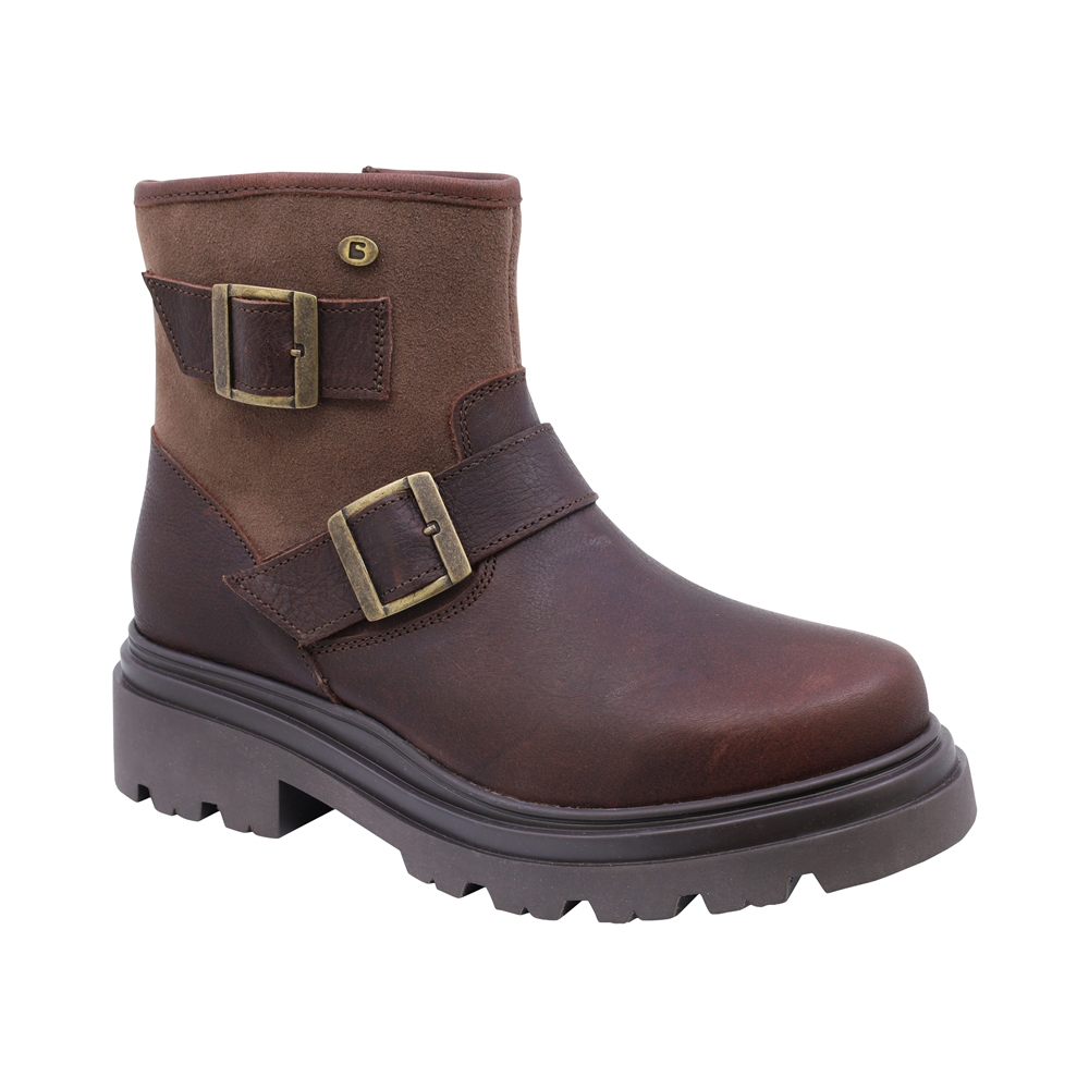 Bota De Piel Para Niña Coqueta 431600-f Café