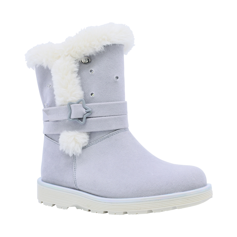 Bota De Invierno Para Niña Coqueta 93604-r Gris Con Luces