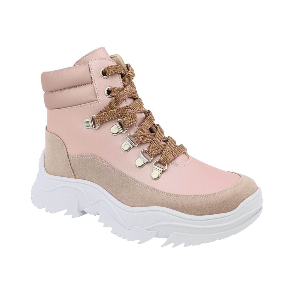 Bota Para Niña Con Ajuste De Agujetas Coqueta 431303-i Rosa