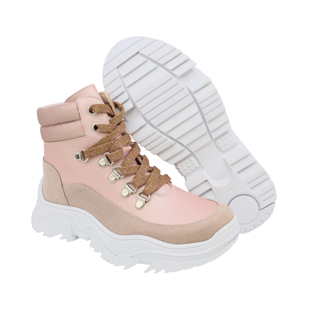 Foto 7 pulgar | Bota Para Niña Con Ajuste De Agujetas Coqueta 431303-i Rosa