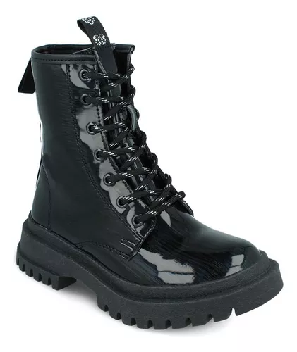 Foto 2 | Bota-botín Tropicana 64001 Niña Charol-sintético Negro Urbano