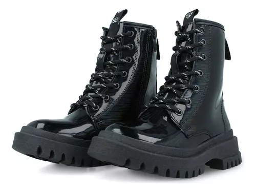 Foto 3 | Bota-botín Tropicana 64001 Niña Charol-sintético Negro Urbano