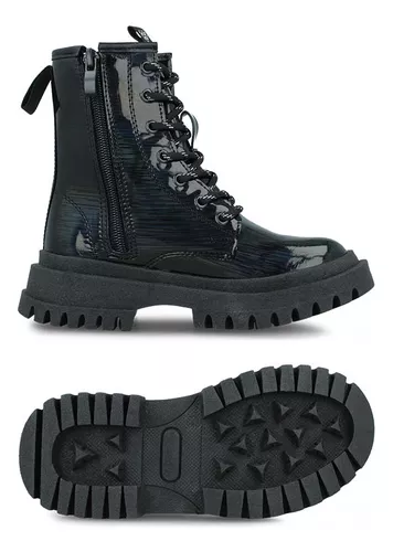 Foto 5 | Bota-botín Tropicana 64001 Niña Charol-sintético Negro Urbano