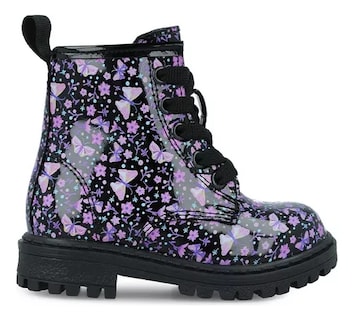 Foto 1 | Bota-botín Tropicana 32333 Niña Charol Negro-morado Urbano