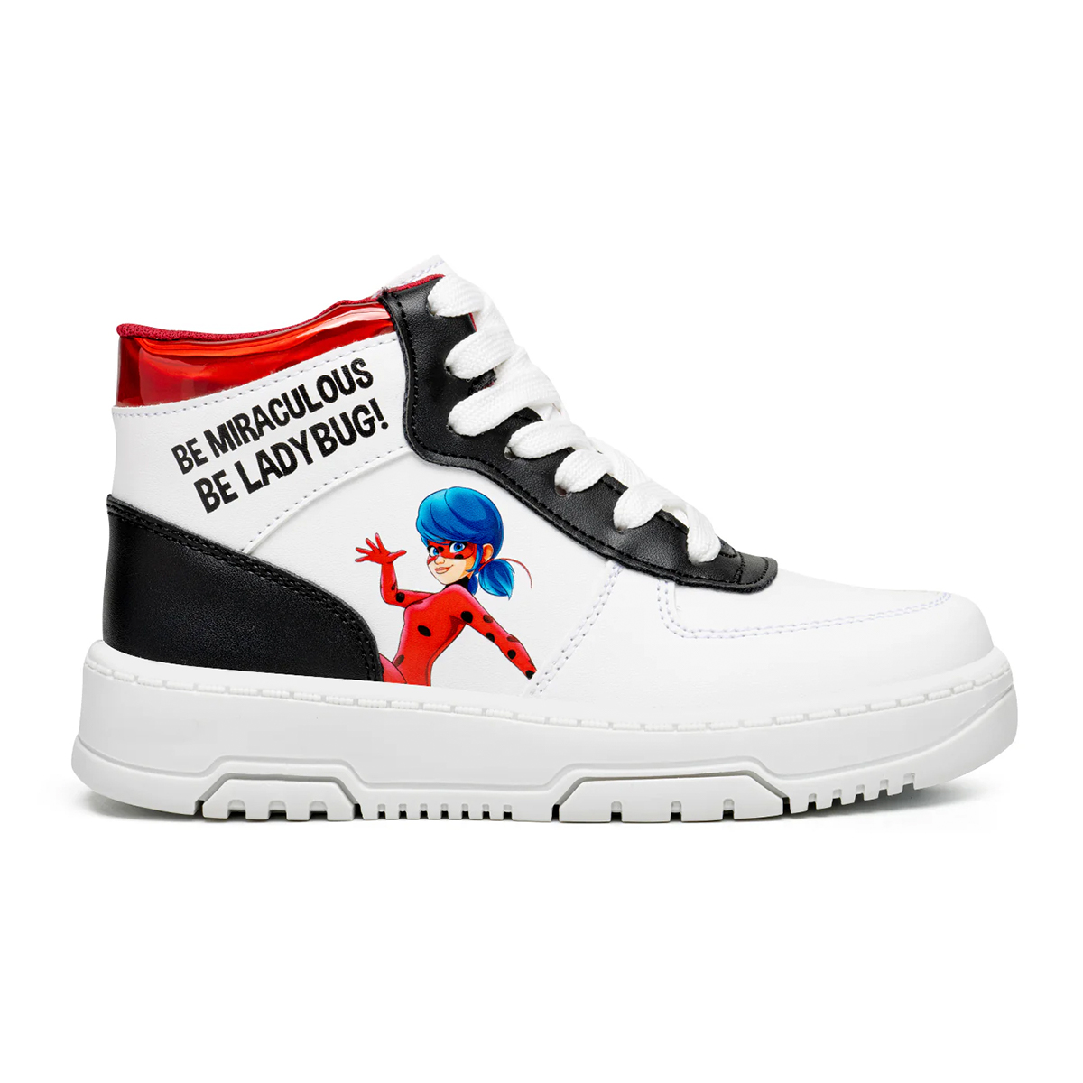 Foto 1 | Calzado Ladybug Tenis Tipo Bota Blancos para Niña