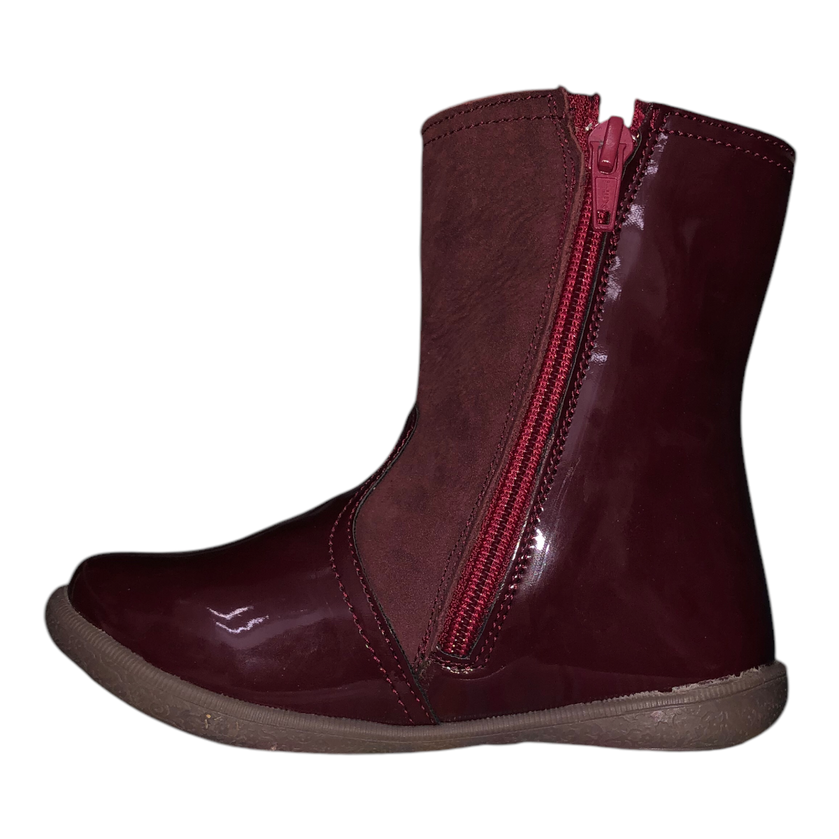 Foto 3 | Bota Charol Vino Para Niña Coqueta