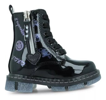 Foto 1 | Bota-botín Zapakids Zk5115 Niña Urbana Charol Negro