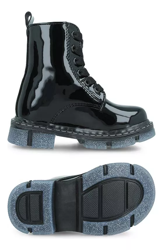 Foto 6 | Bota-botín Zapakids Zk5115 Niña Urbana Charol Negro
