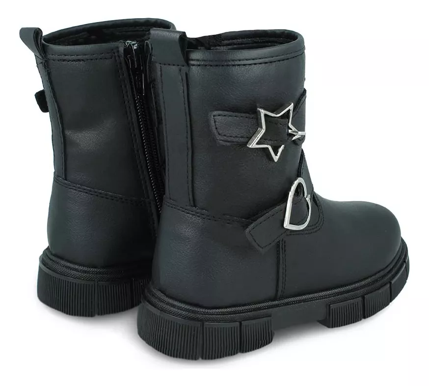 Foto 4 | Botas-botines Zapakids Zk638 Niña Sintético Negro Casual