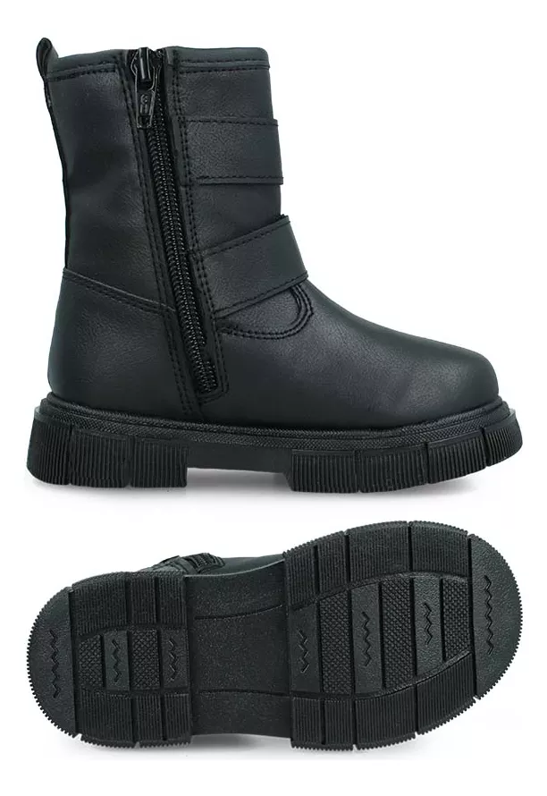 Foto 5 | Botas-botines Zapakids Zk638 Niña Sintético Negro Casual
