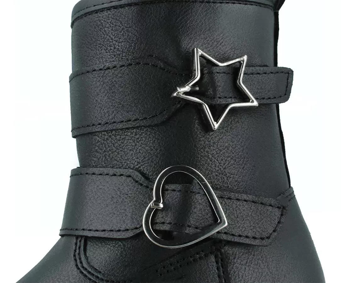 Foto 6 | Botas-botines Zapakids Zk638 Niña Sintético Negro Casual