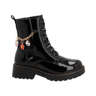 Foto 2 | Botas Bambino N5688 Botines Para Niña Negro Charol Casuales Talla 18 A 23