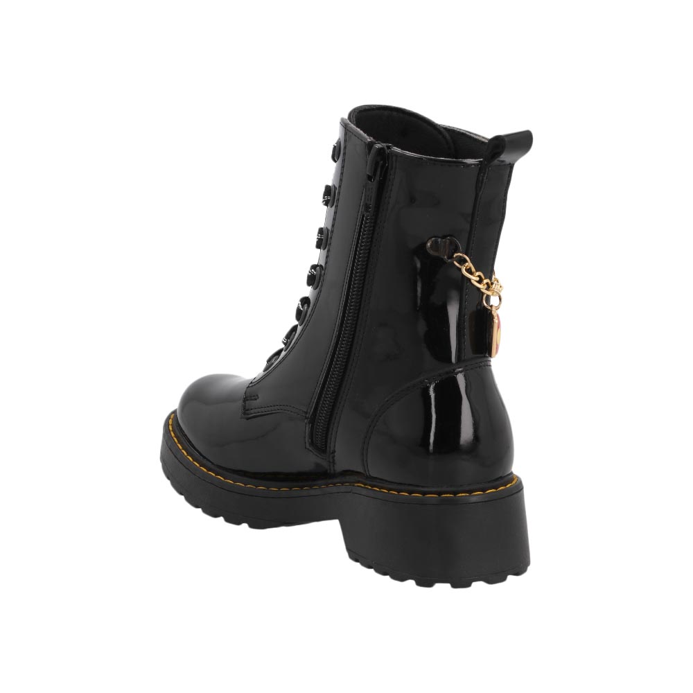 Foto 4 | Botas Bambino N5688 Botines Para Niña Negro Charol Casuales Talla 18 A 23