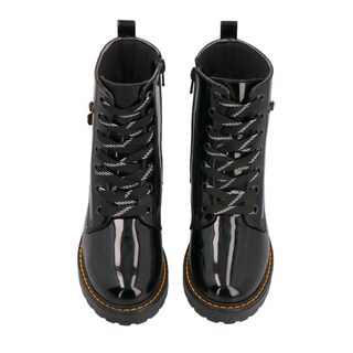 Foto 6 | Botas Bambino N5688 Botines Para Niña Negro Charol Casuales Talla 18 A 23